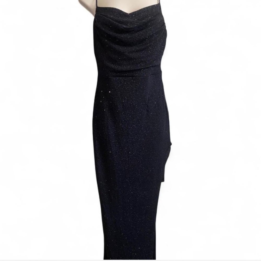 Windsor Glittering long Black Strapless Dress wedding elegant large